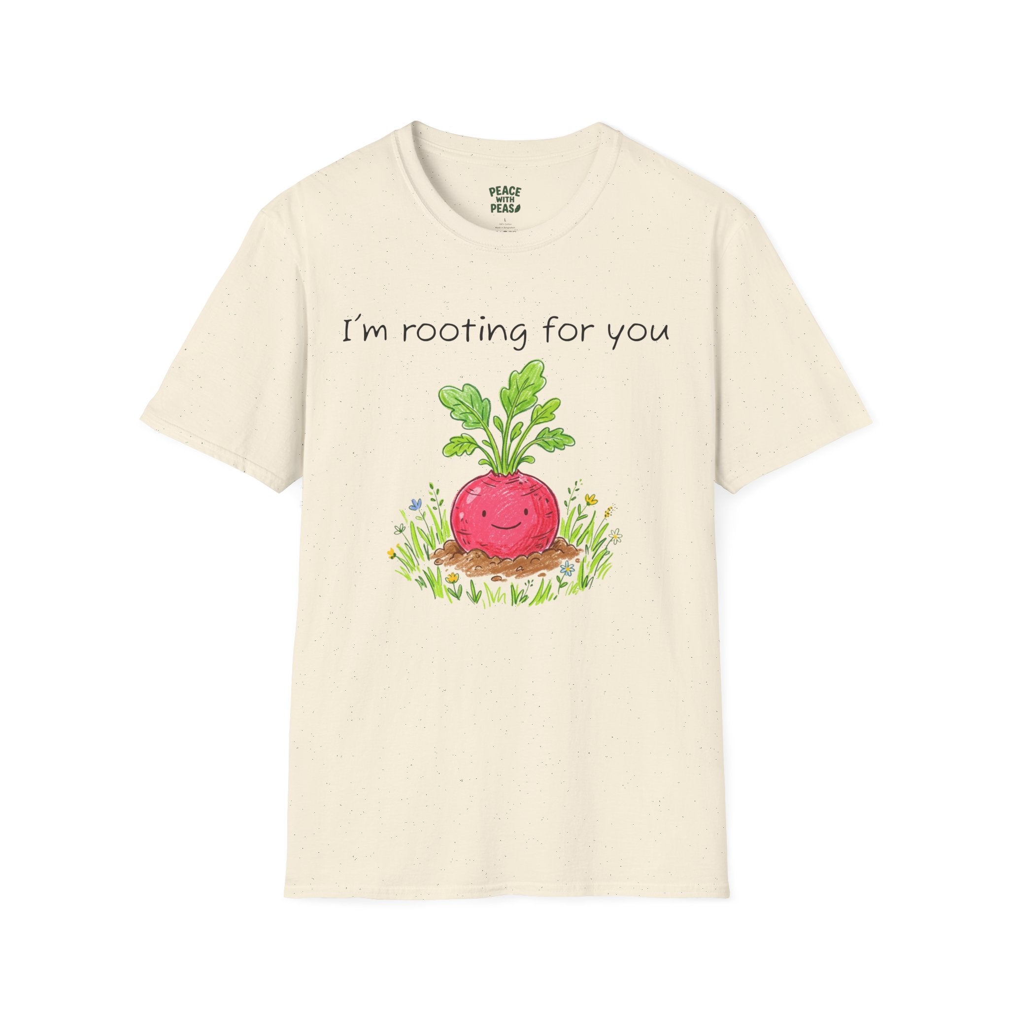 I'm Rooting For You T-Shirt — Cute Radish Encouragement Tee