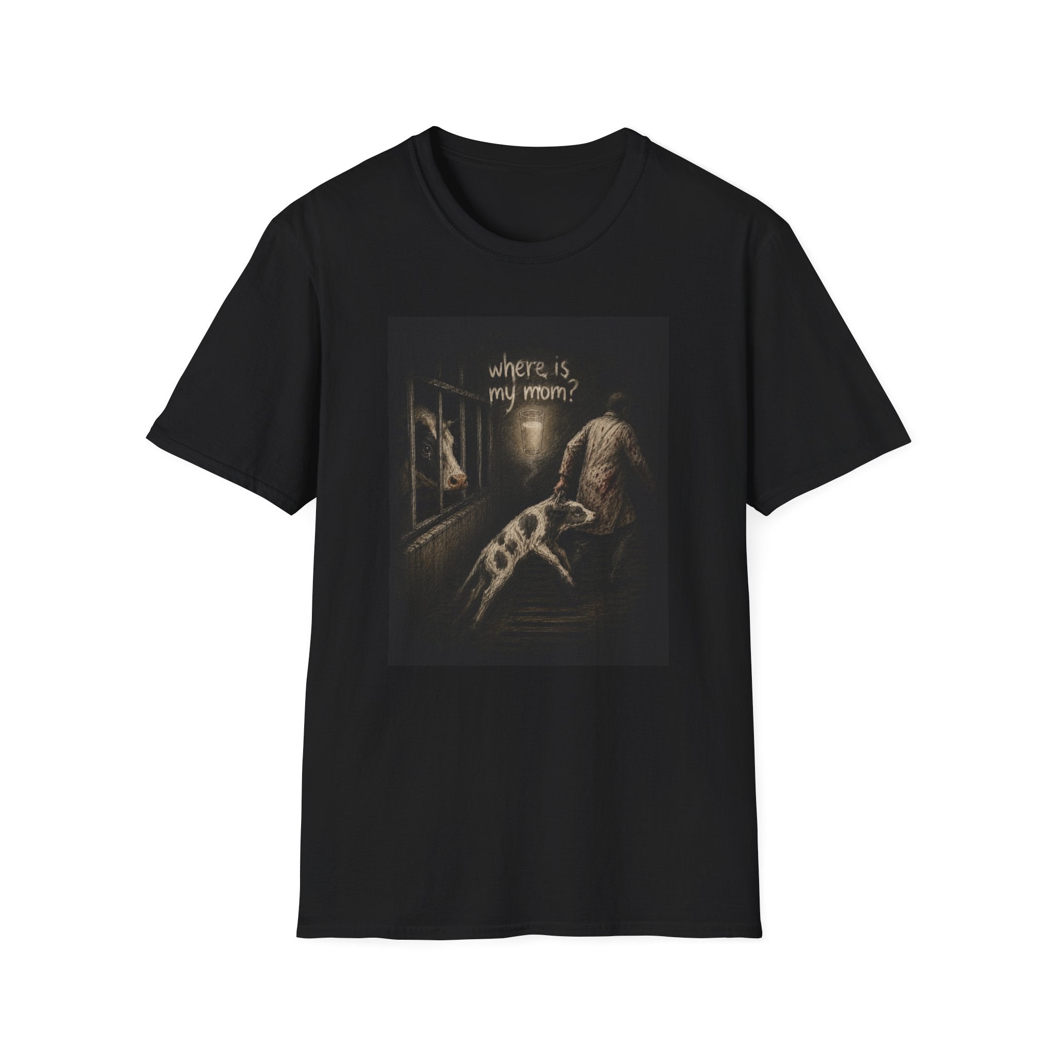 "Where Is My Mom?" Cow Graphic Tee