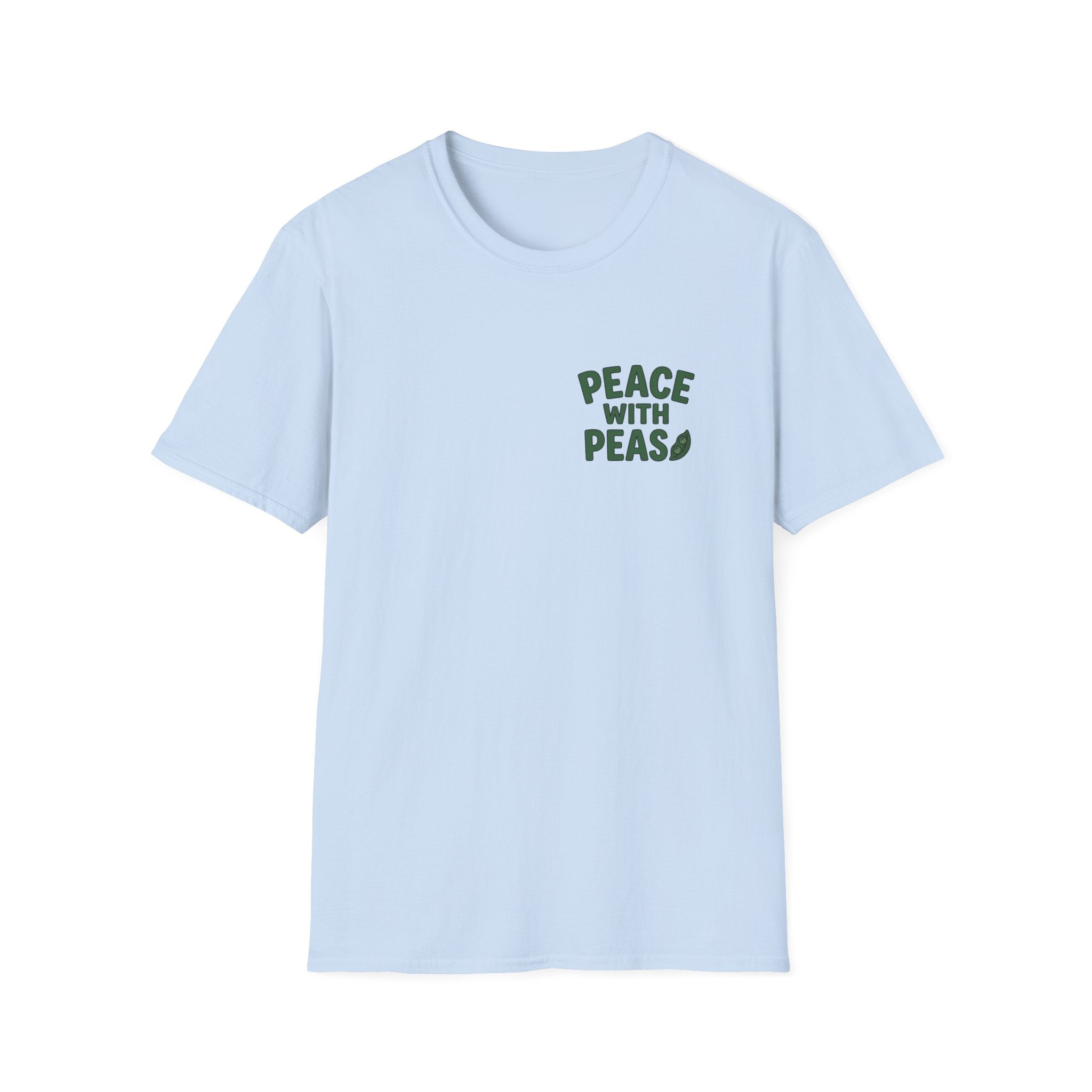T-Shirt — “Peace With Peas” Eco-Friendly Graphic Tee