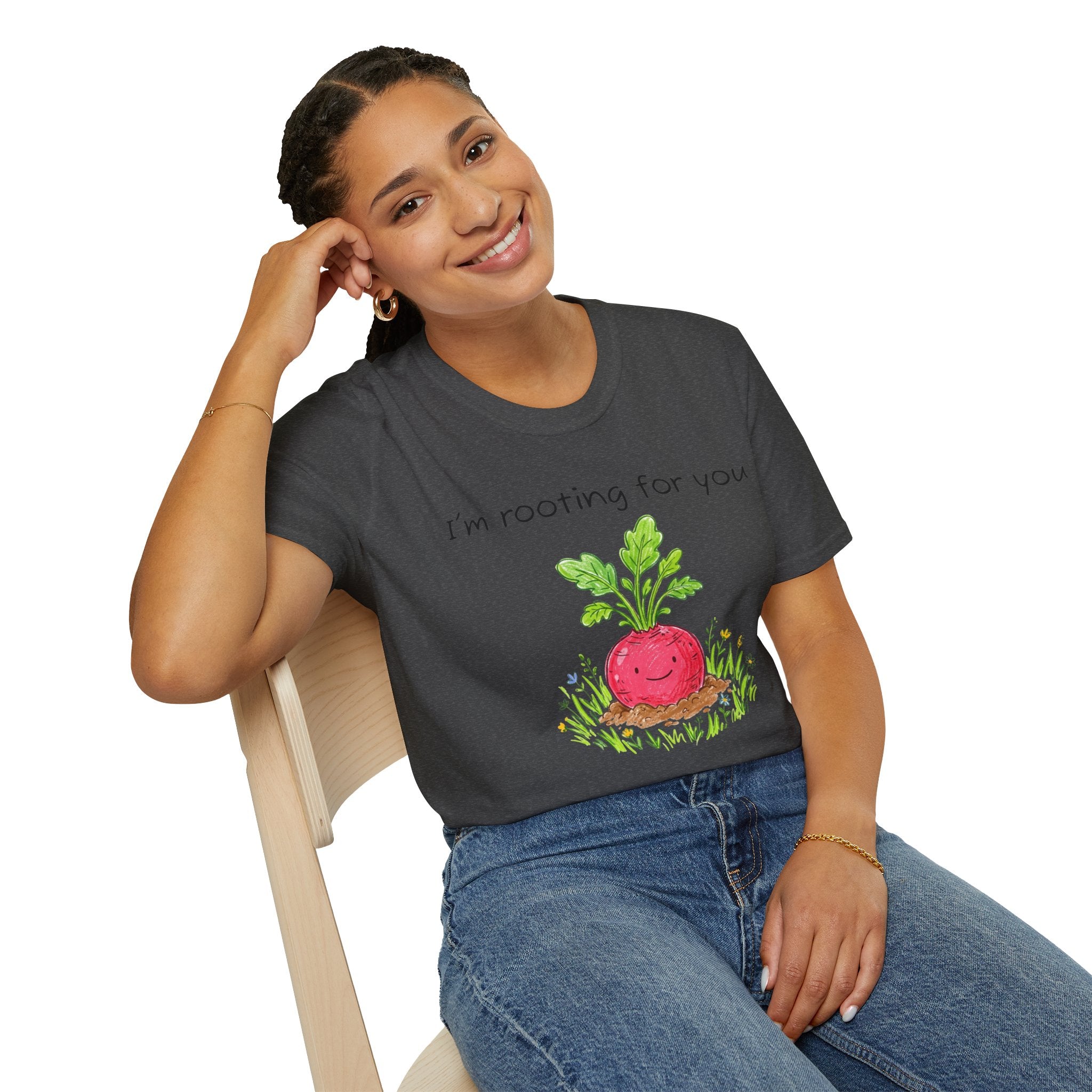 I'm Rooting For You T-Shirt — Cute Radish Encouragement Tee