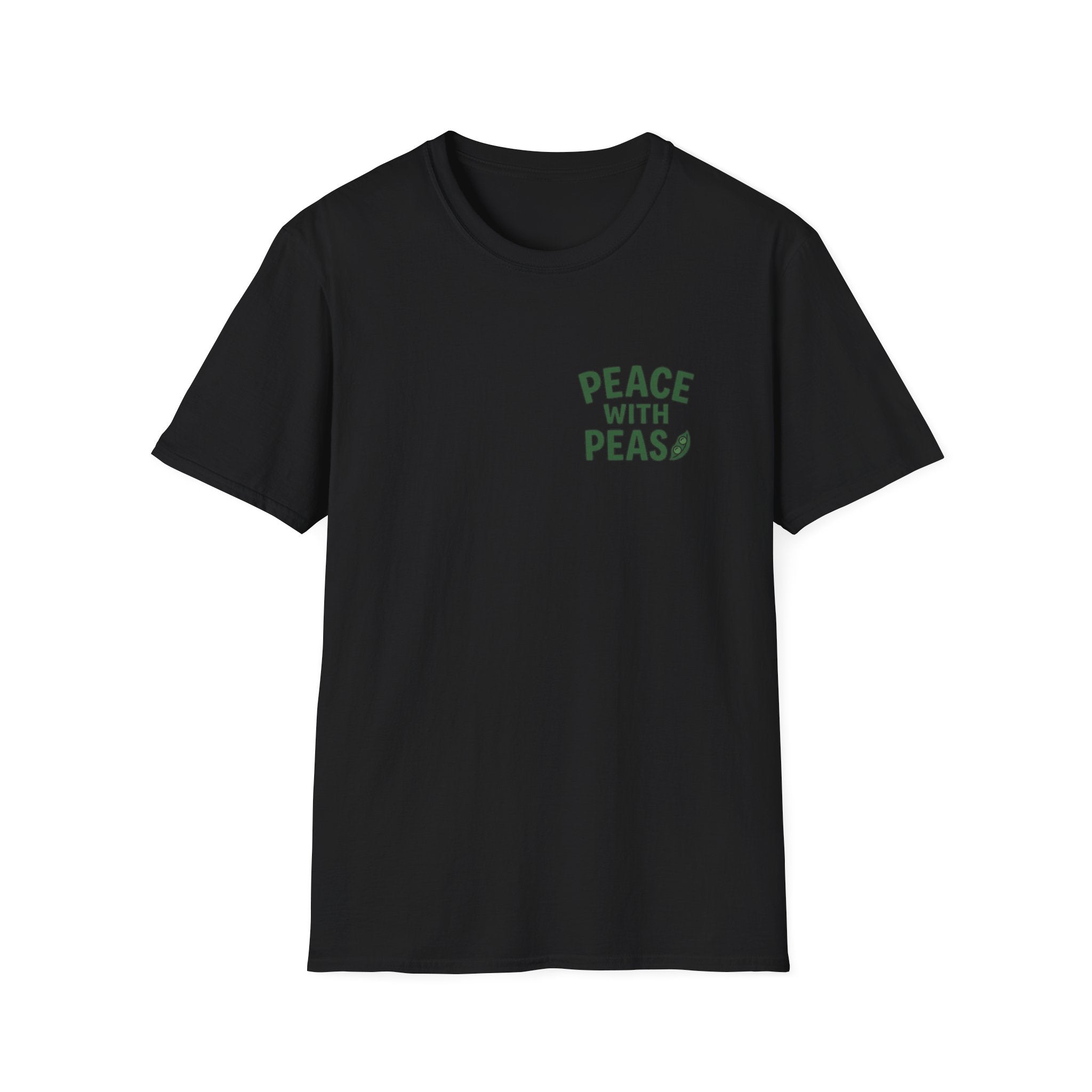 T-Shirt — “Peace With Peas” Eco-Friendly Graphic Tee