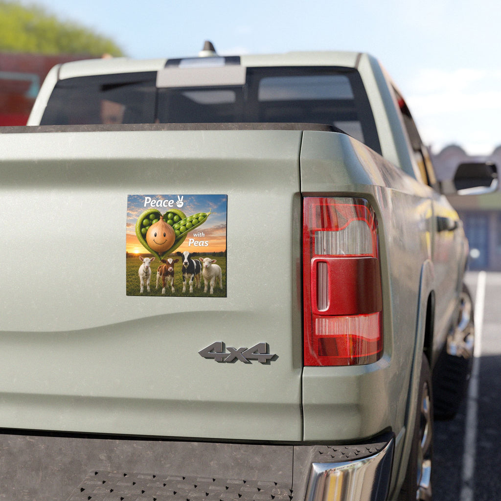 Peace with Peas Bumper Magnet