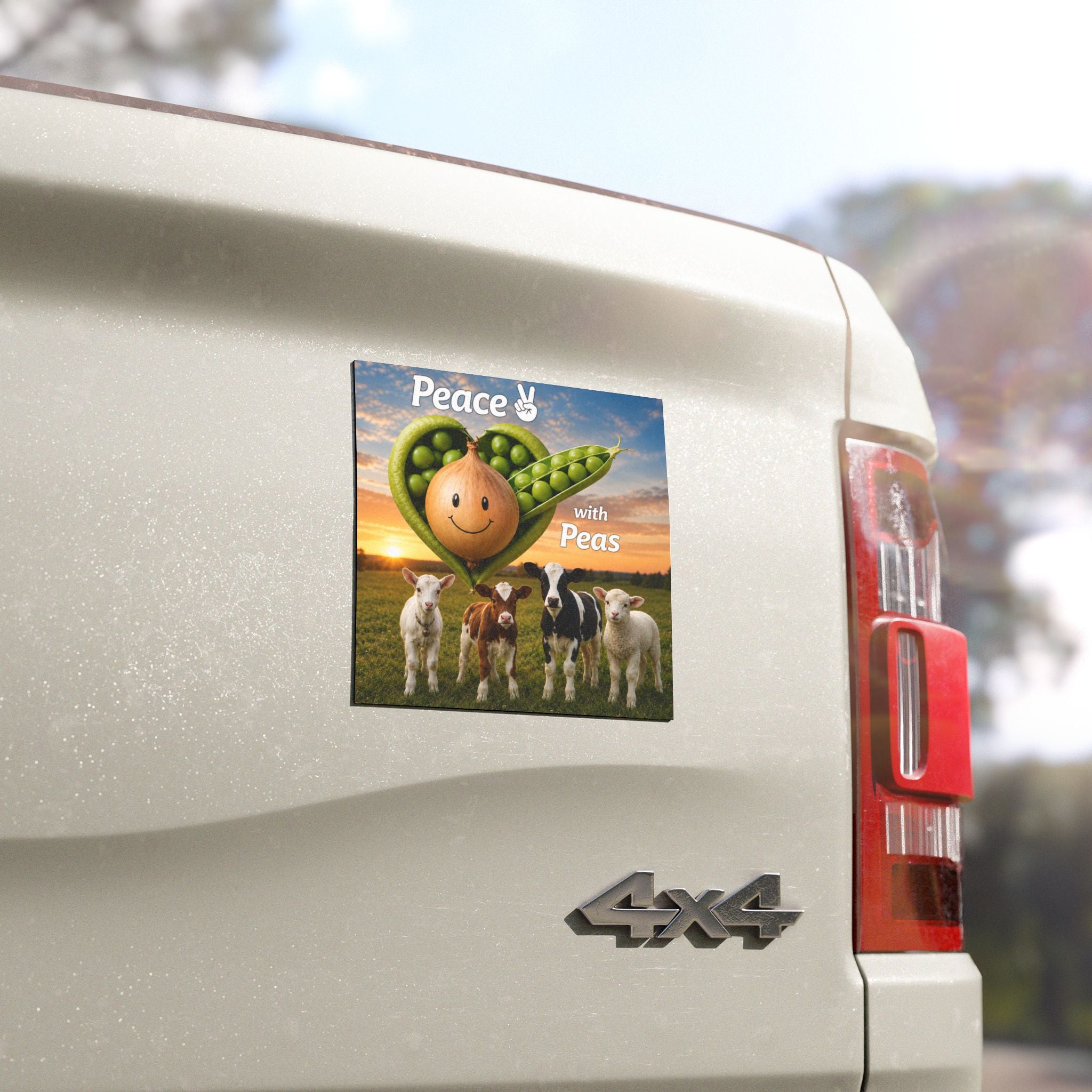 Peace with Peas Bumper Magnet