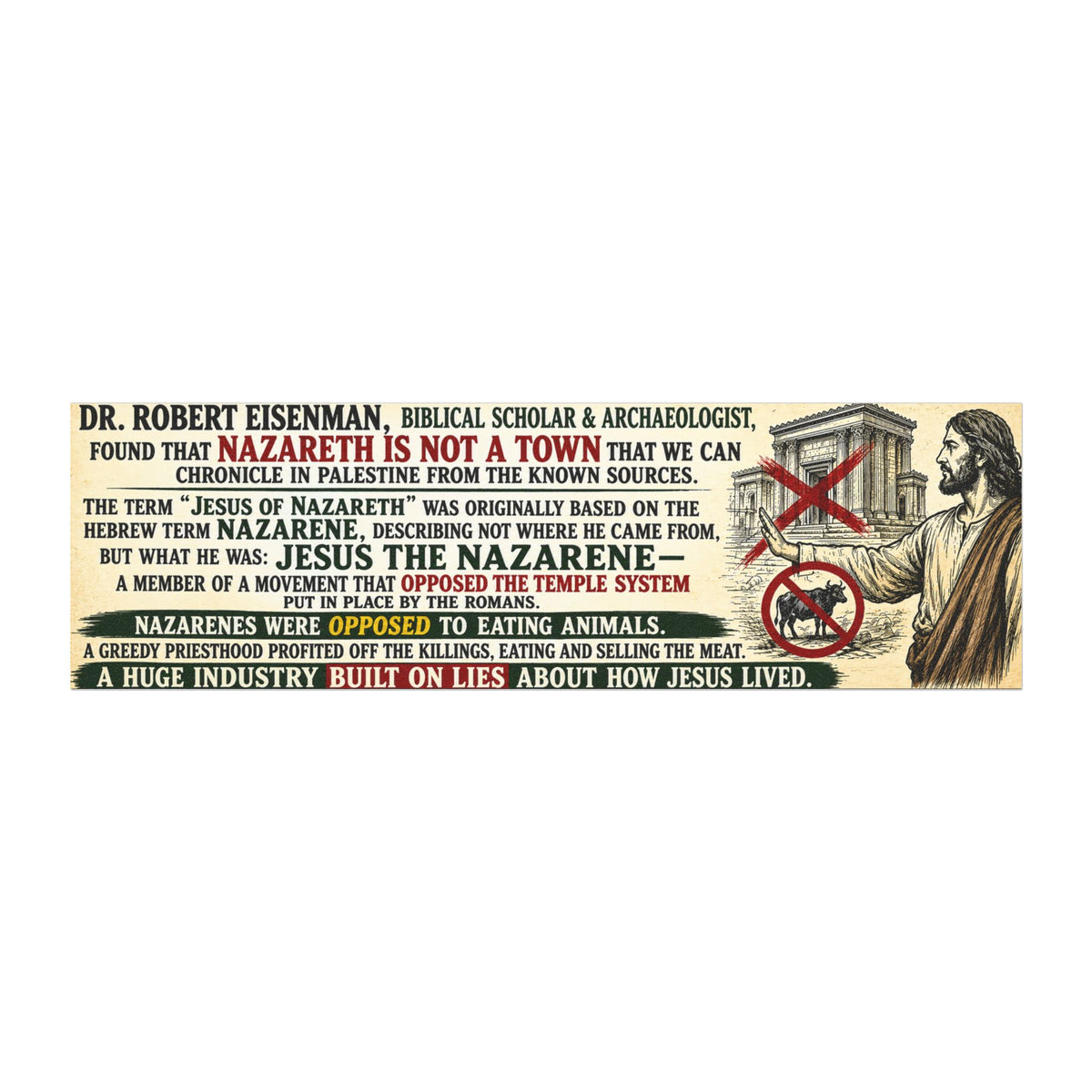 Jesus the Nazarene Bumper Magnet