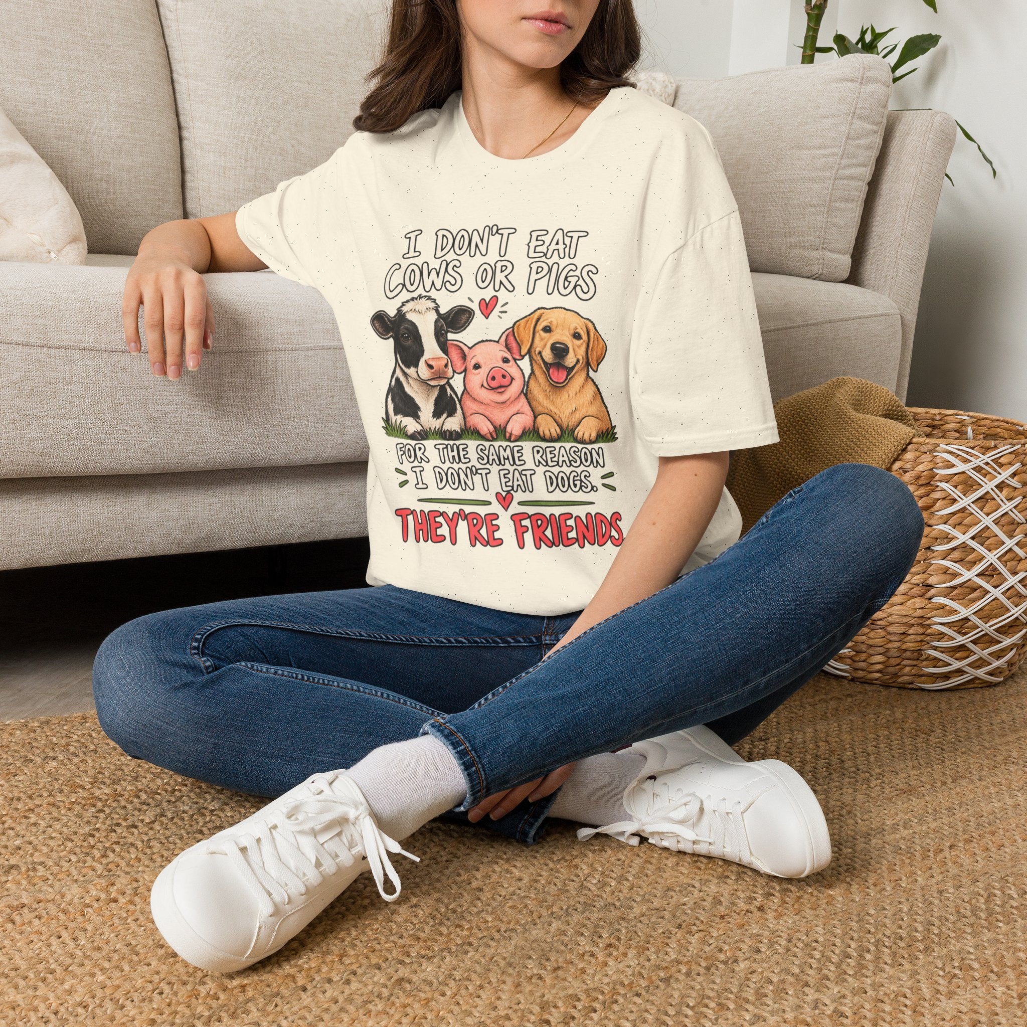 "I Don't Eat Cows or Pigs" Graphic Tee
