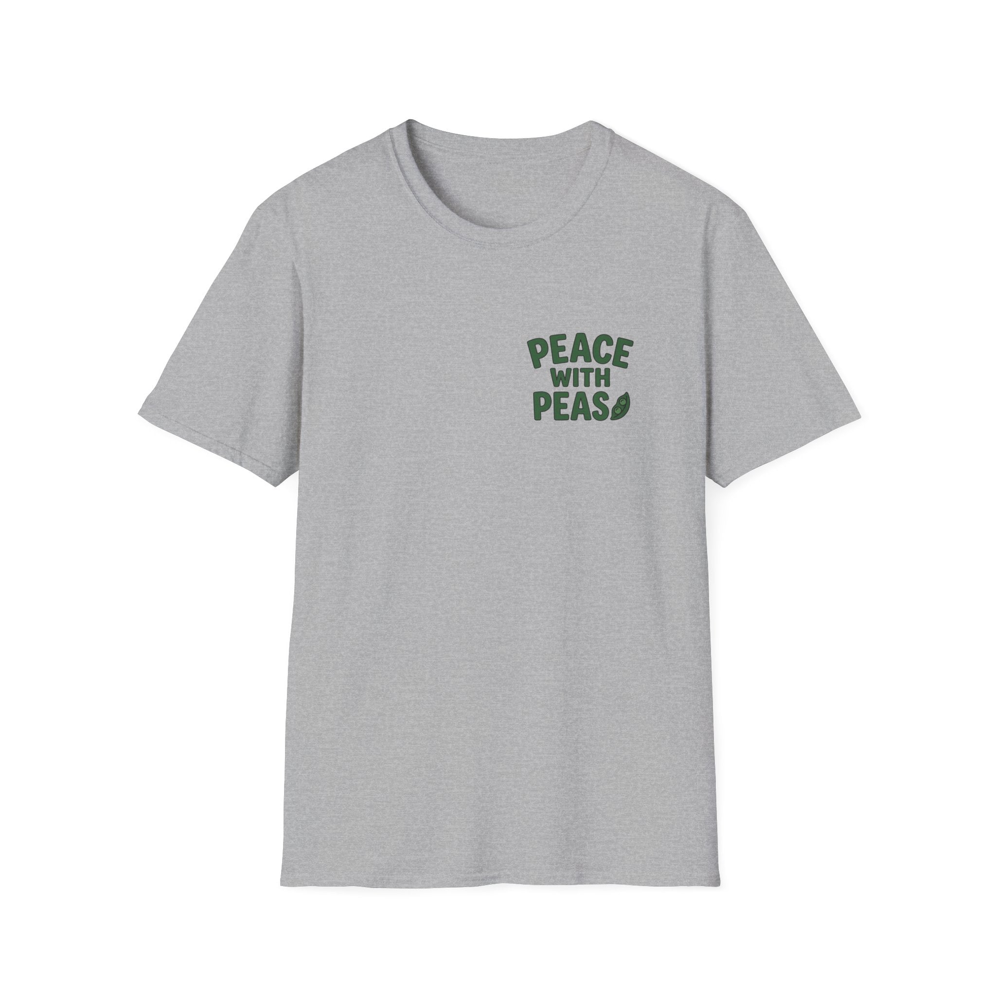 T-Shirt — “Peace With Peas” Eco-Friendly Graphic Tee