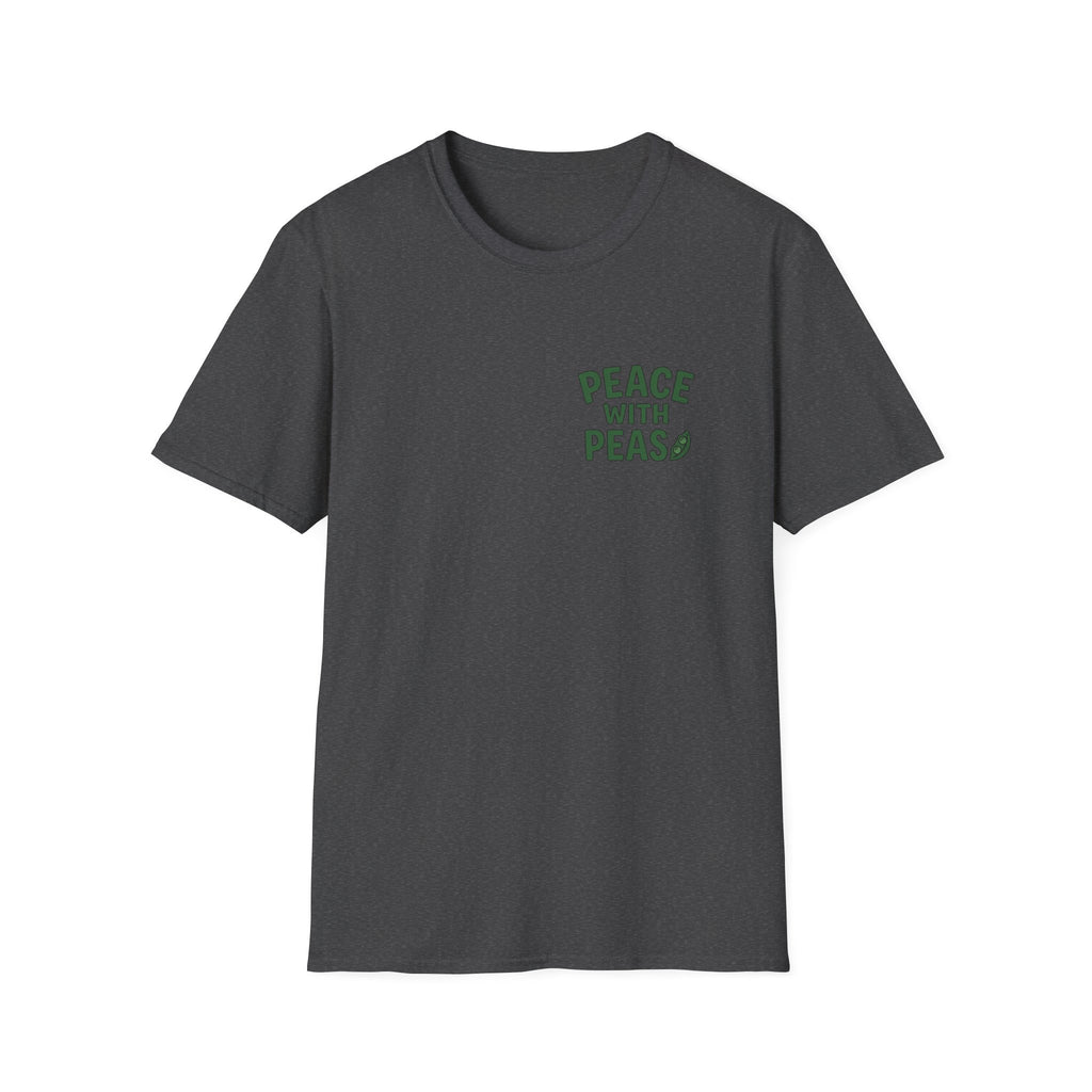 T-Shirt — “Peace With Peas” Eco-Friendly Graphic Tee