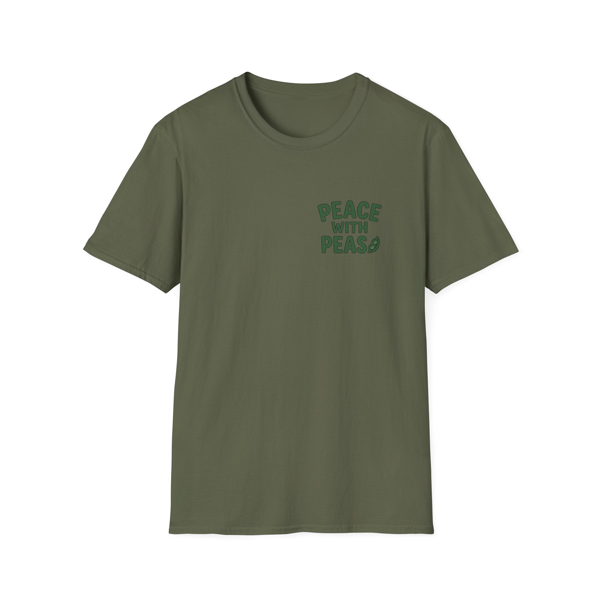 T-Shirt — “Peace With Peas” Eco-Friendly Graphic Tee