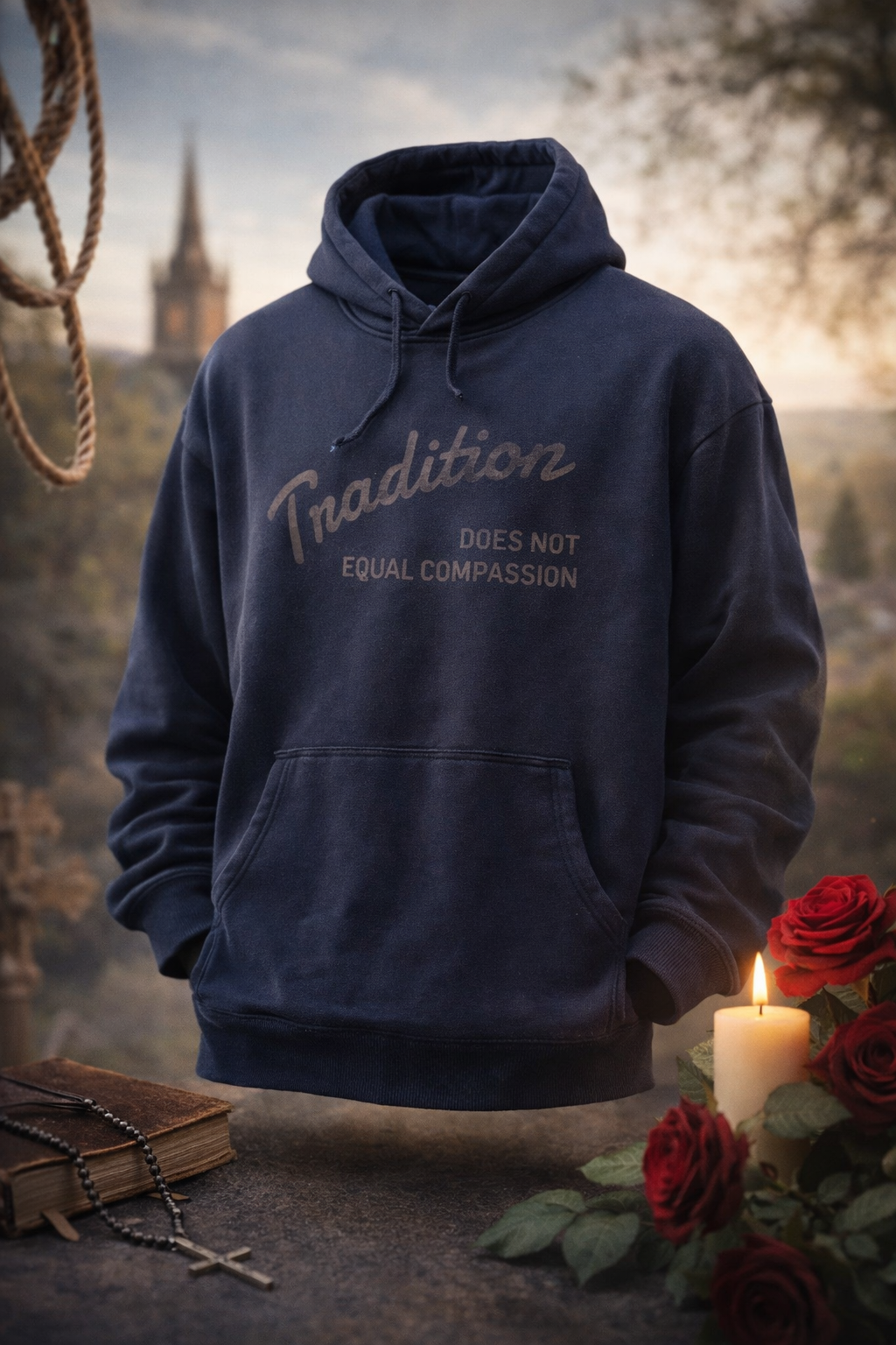 "Tradition Does Not Equal Compassion" 100% Organic Cotton Sweatshirt