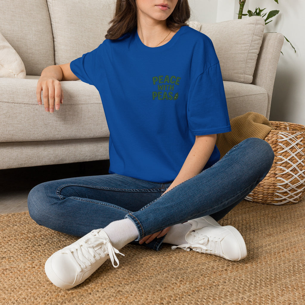 T-Shirt — “Peace With Peas” Eco-Friendly Graphic Tee