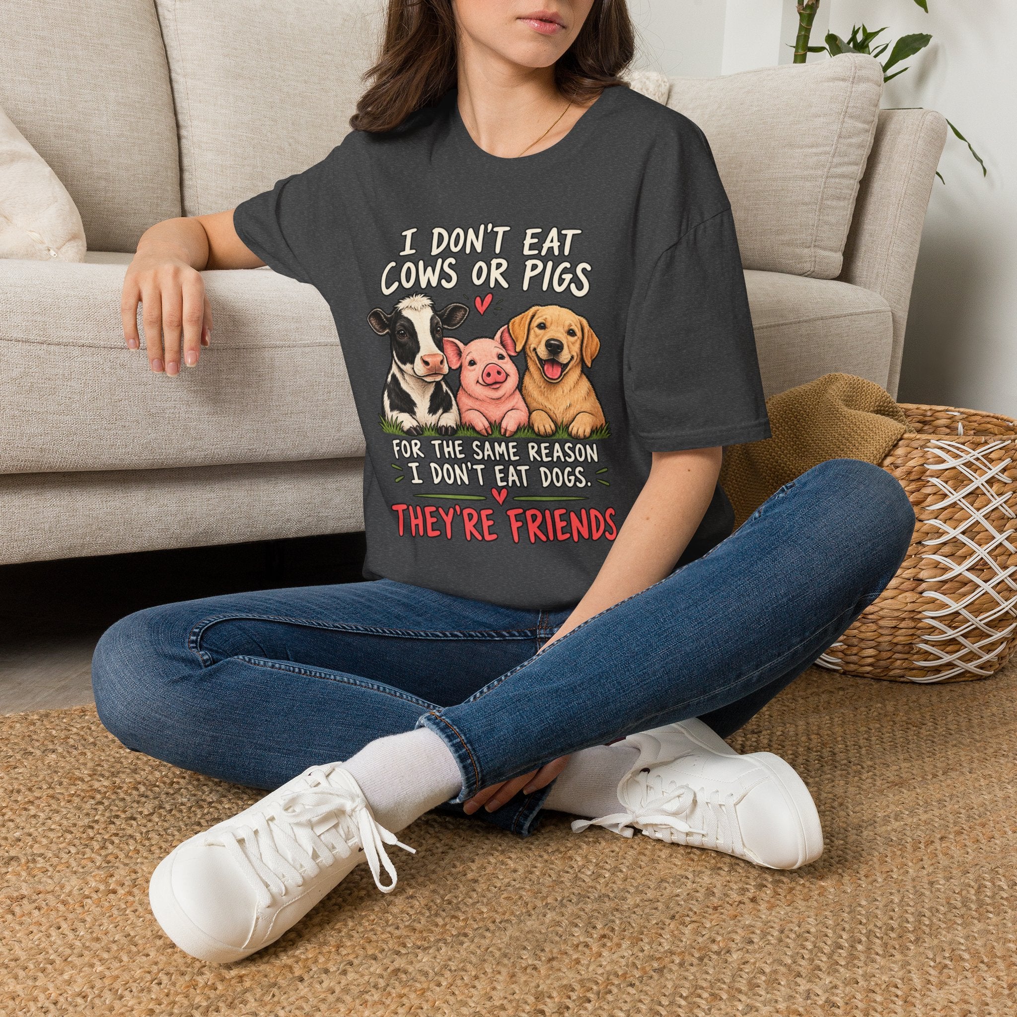 "I Don't Eat Cows or Pigs" Graphic Tee