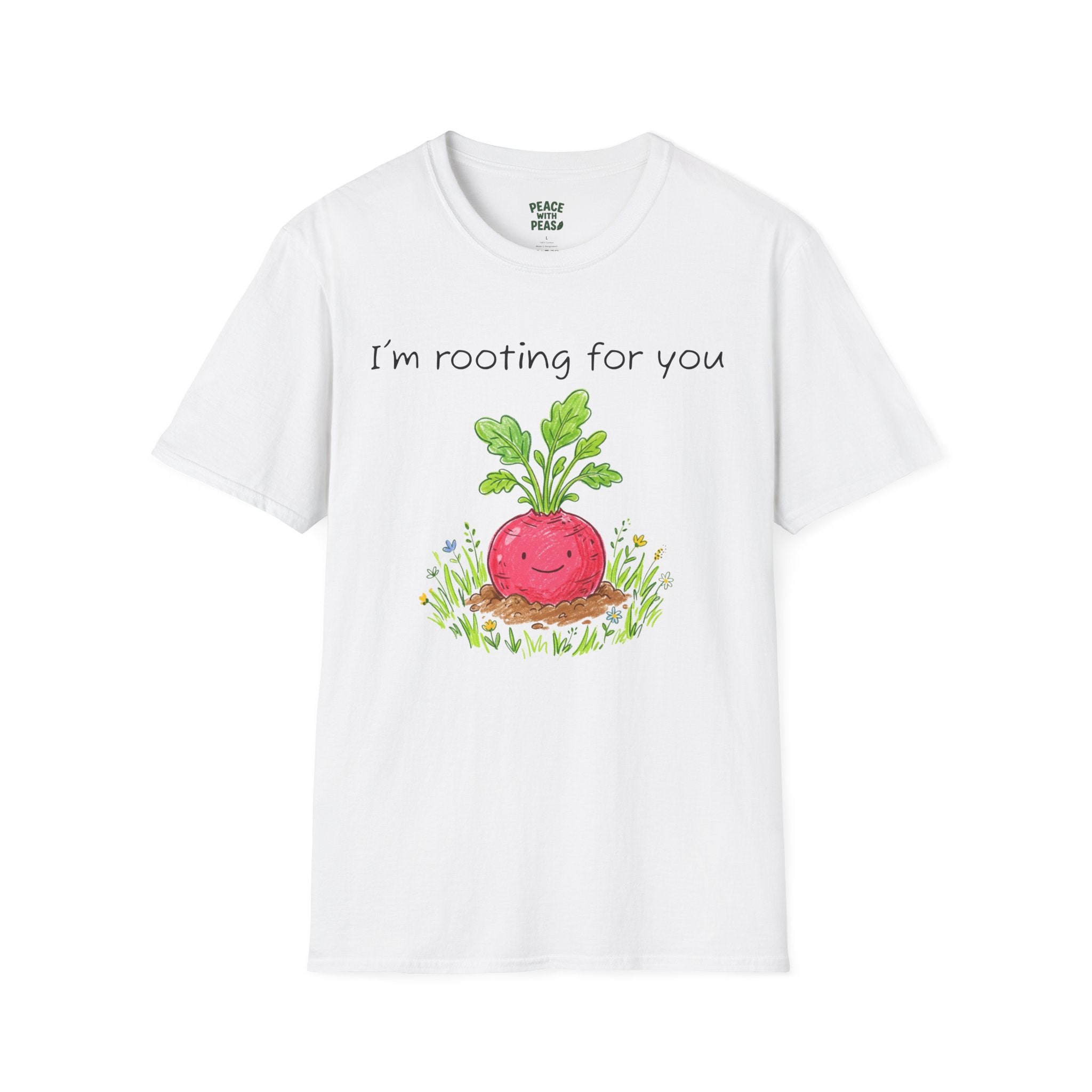 I'm Rooting For You T-Shirt — Cute Radish Encouragement Tee