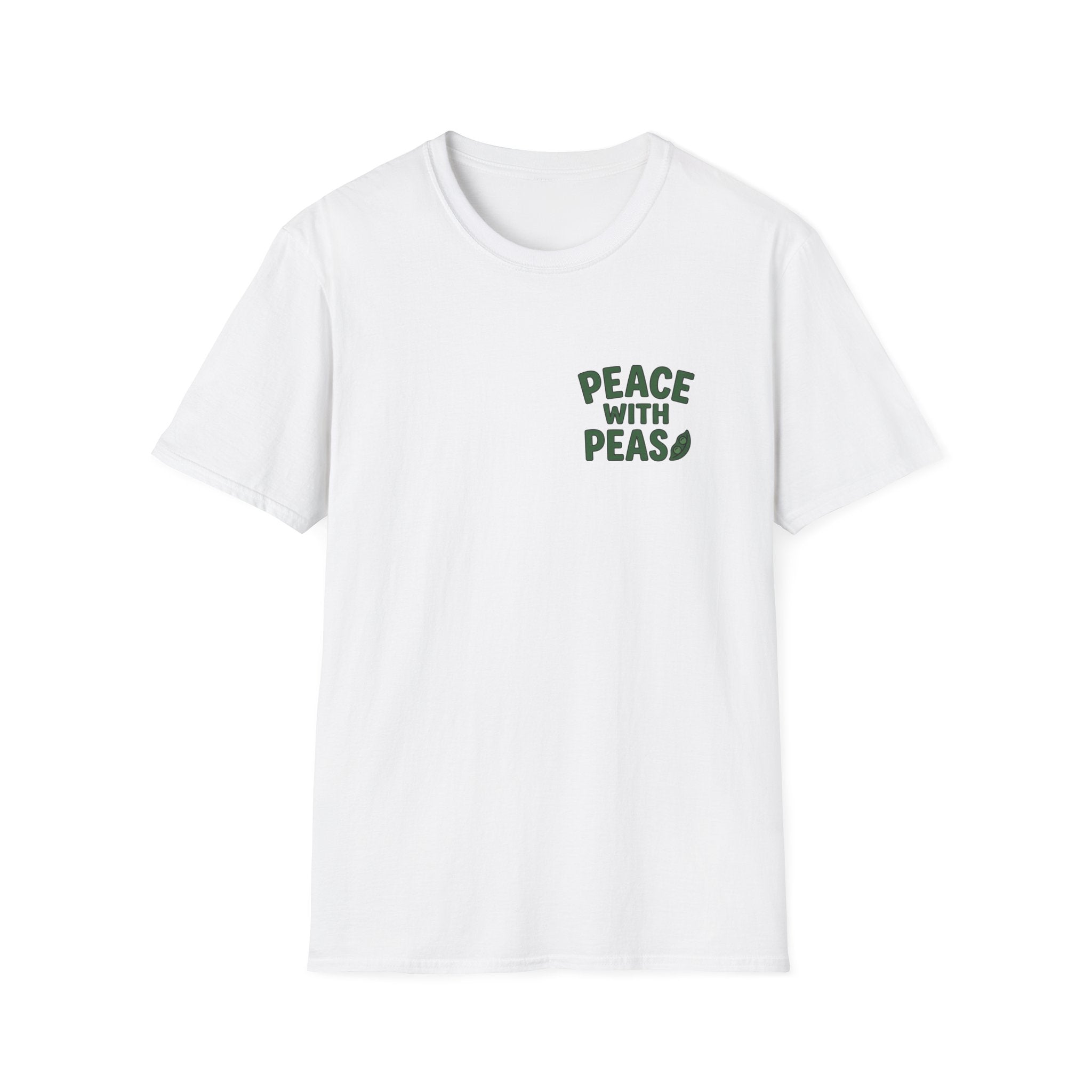 T-Shirt — “Peace With Peas” Eco-Friendly Graphic Tee