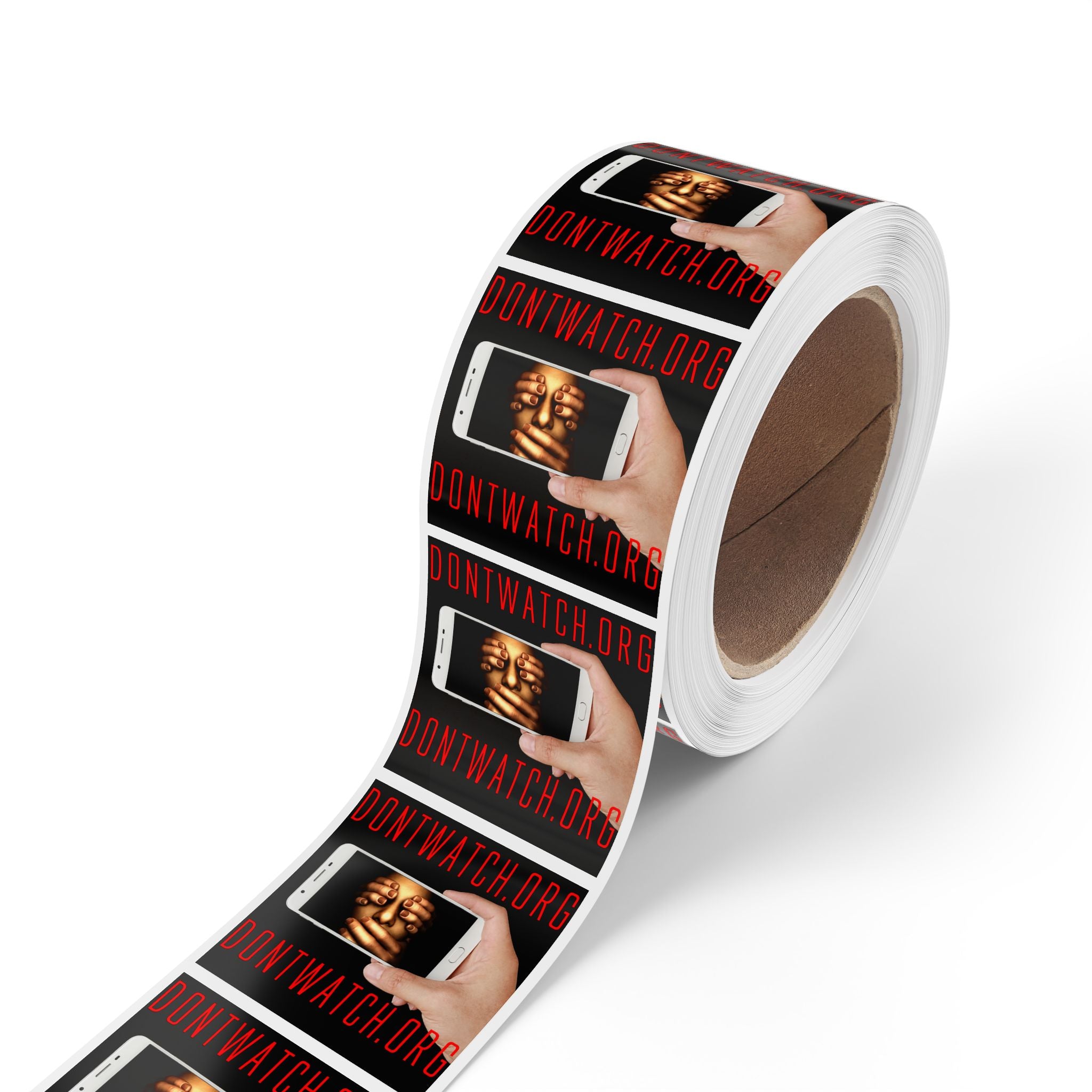 DONTWATCH.ORG Sticker Roll — 50, 100, or 250 Stickers